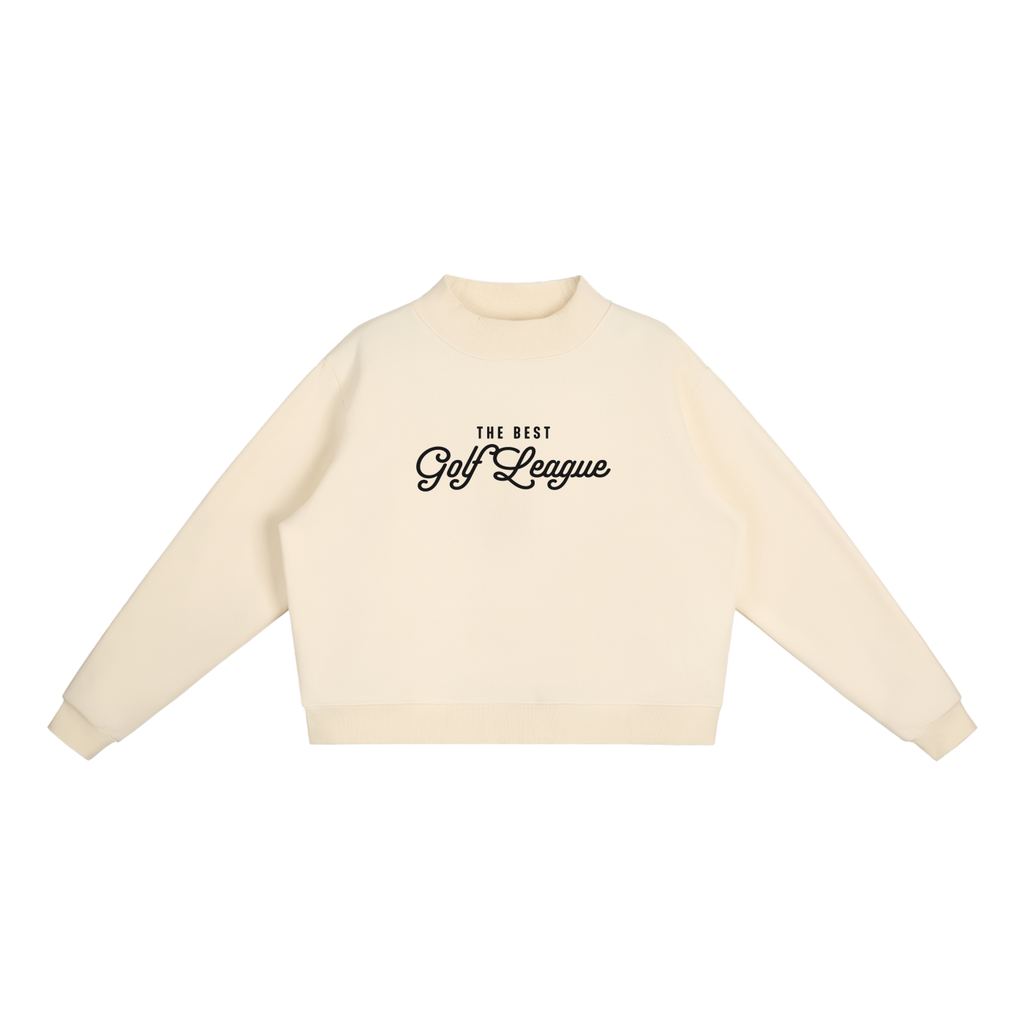 The Best Golf League Woman’s Essential Fleece Mock-Neck Crew Sweatshirt