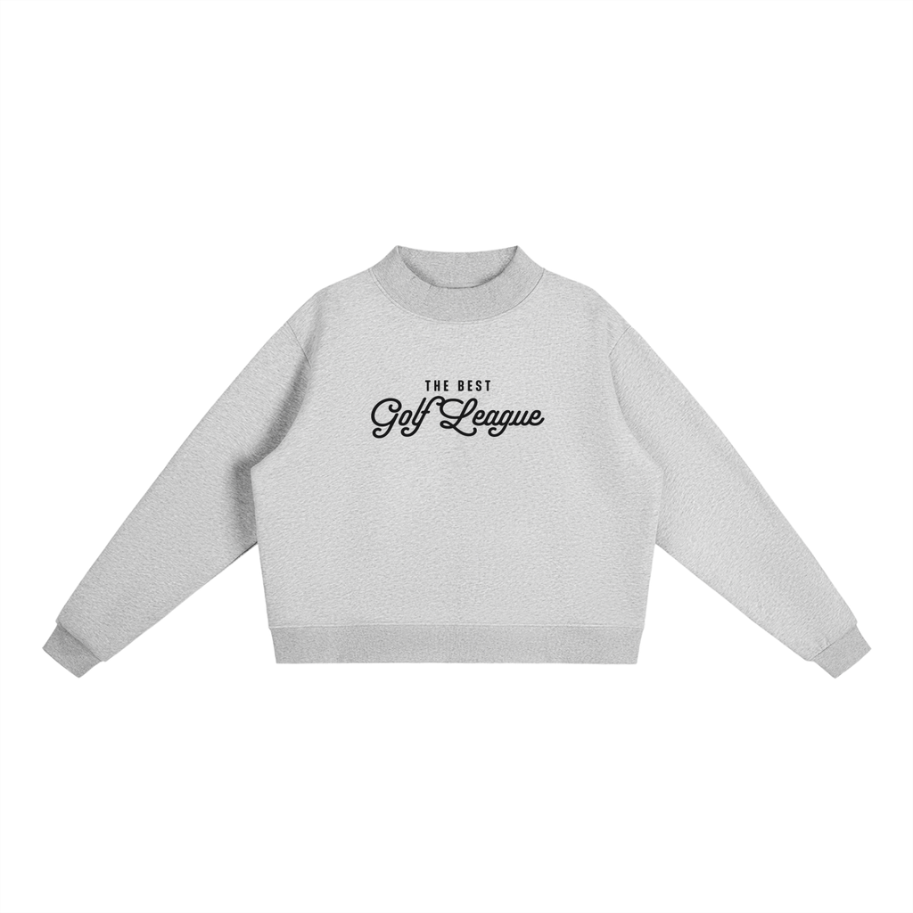 The Best Golf League Woman’s Essential Fleece Mock-Neck Crew Sweatshirt