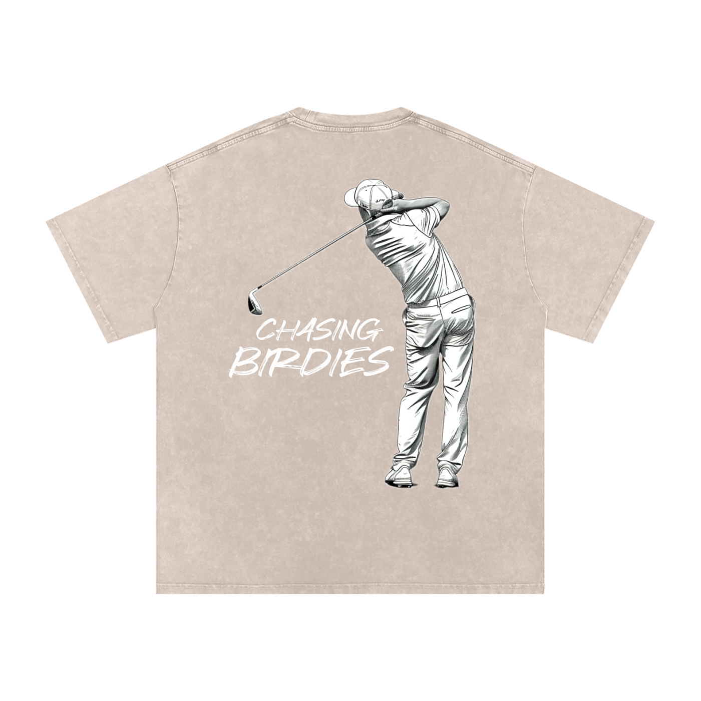 TBGL Chasing Birdies Snow Washed Oversized Cotton T-Shirt