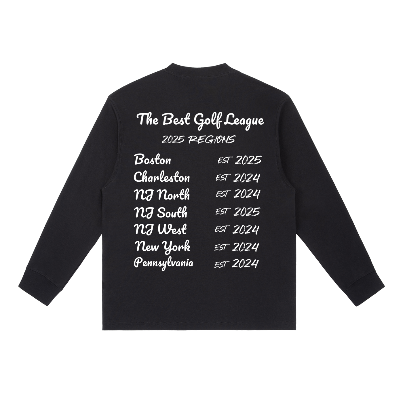 TBGL 2025 Regions Crewneck Long-Sleeve T-Shirt