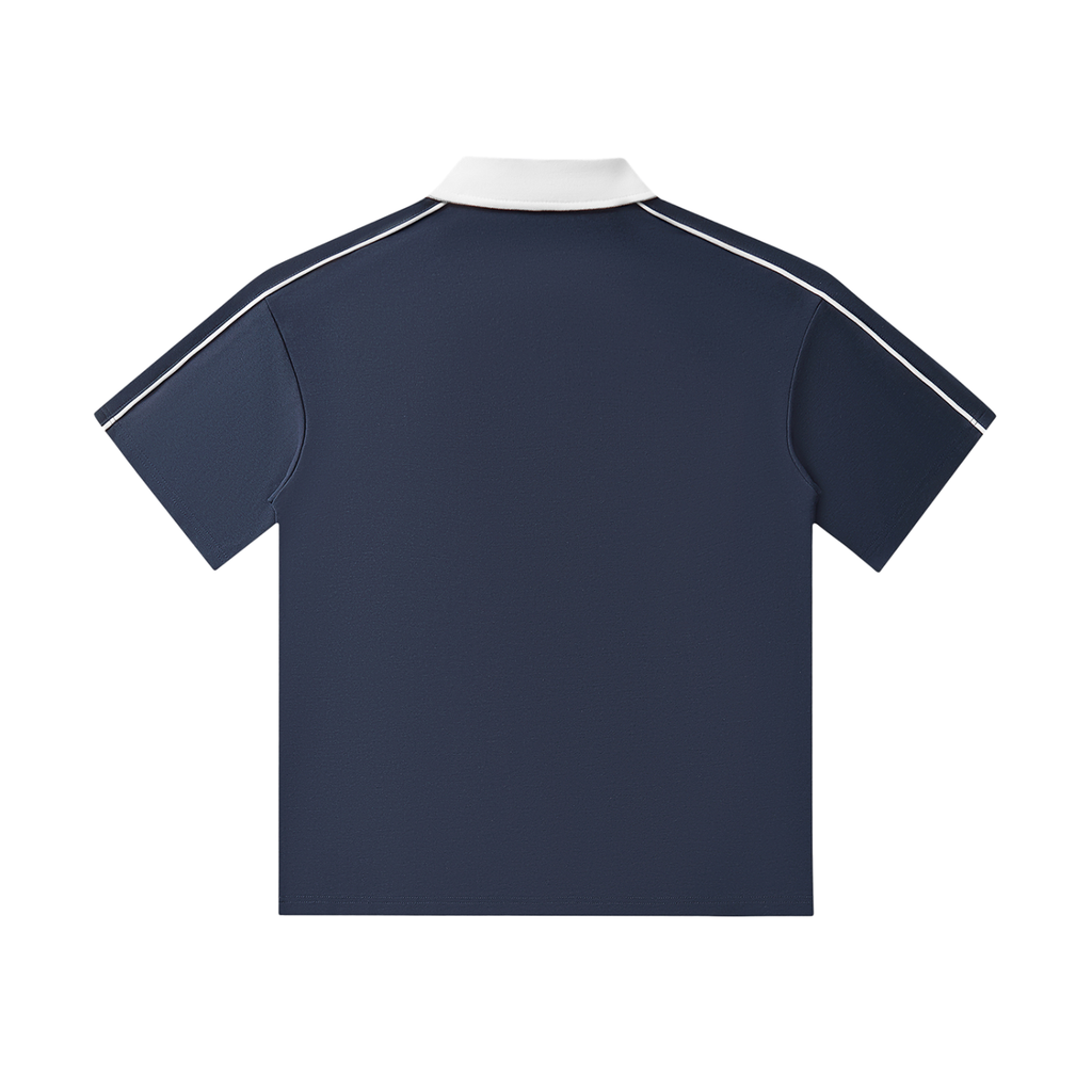 TBGL Contrast Collar Short-Sleeve Polo Shirt